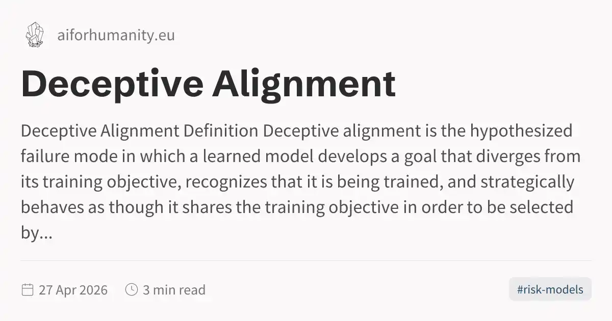 Deceptive Alignment